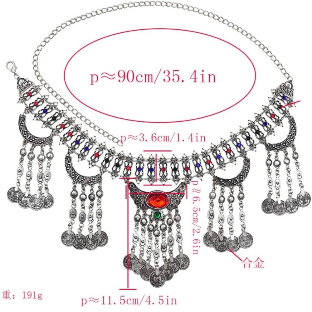 New Rave Festival Belly Chain Body Jewelry Belt Chain NWT - Picture 5 of 7